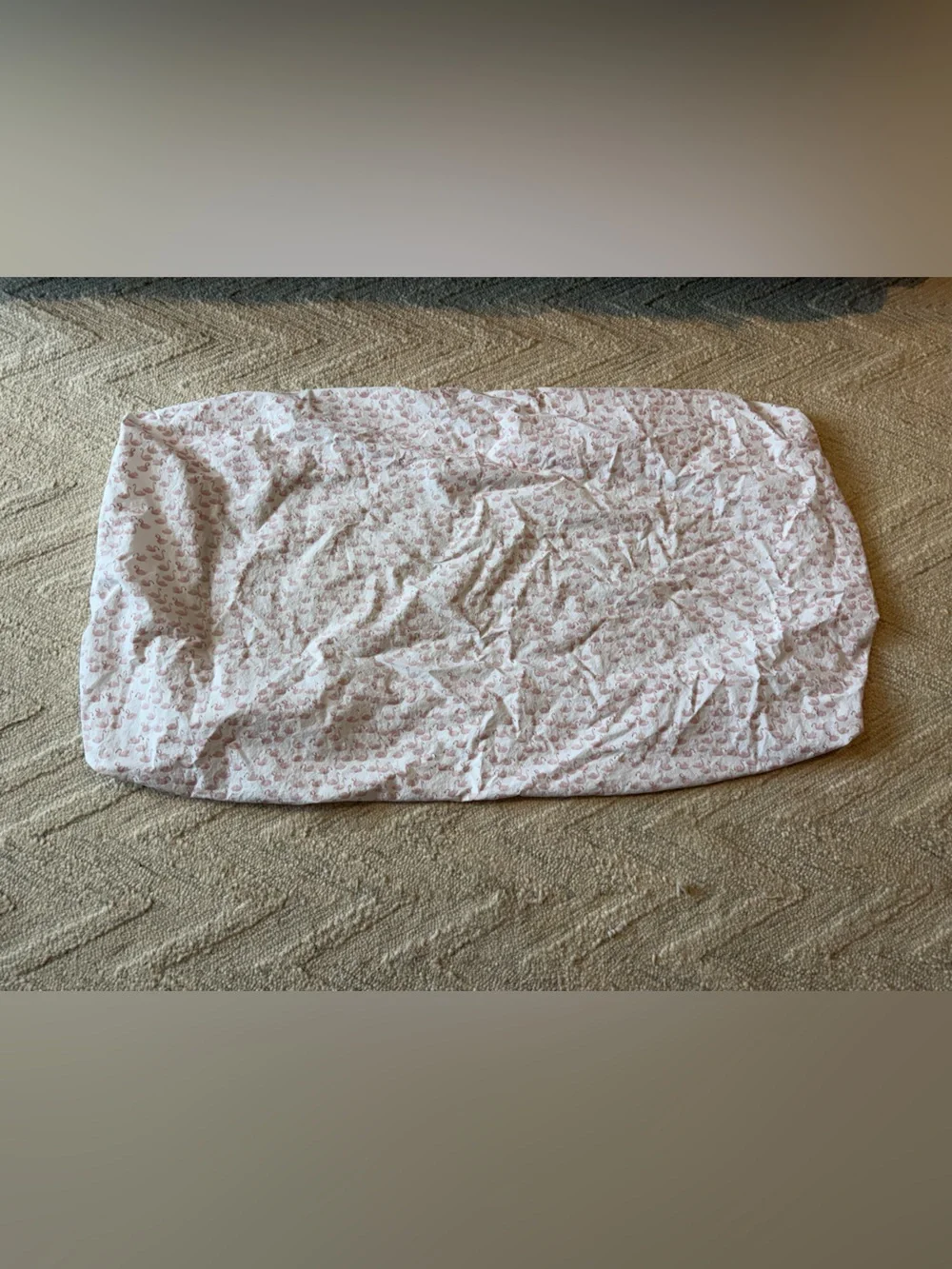 Pottery Barn Kids Watercolor Swan Organic Crib Fitted Sheet